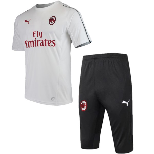 Camiseta Entrenamiento Milan Conjunto Completo 2018-2019 Blanco